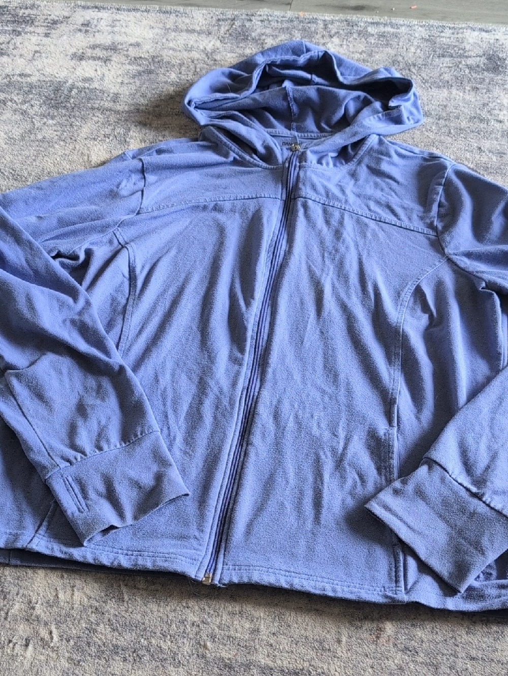 Danskin Light Blue Hooded Full-Zip Sweatshirt